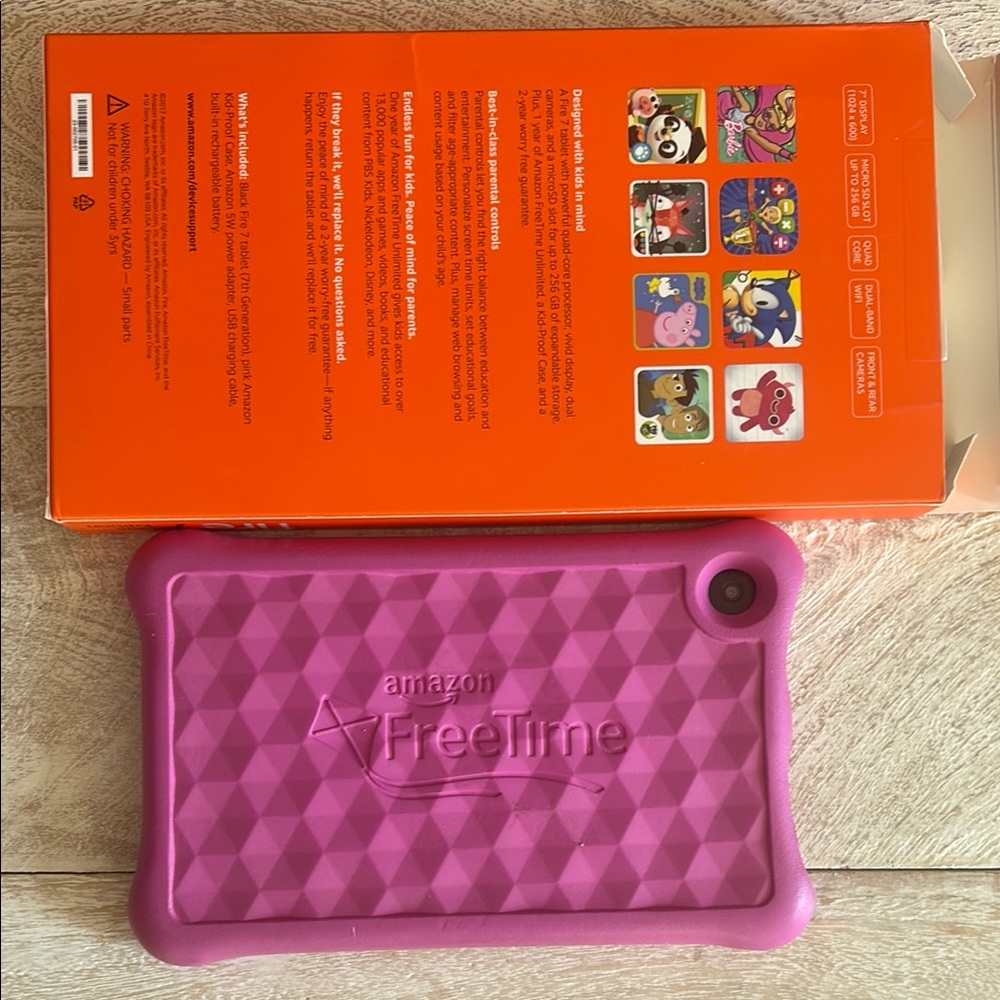 Amazon Fire Tablet with Purple Case